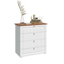 Комод арт.24.182.6 фасад МДФ белый матовый/орех ЛДСП белый 910х480хh910мм  