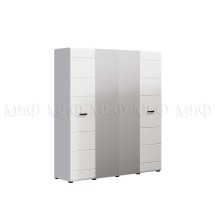 Шкаф 4-х. дв. арт.24.186.10 фасад МДФ белый глянец холодный/каркас ЛДСП белый 1800х524хh2200мм Нэнси