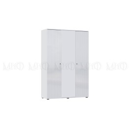 Шкаф 3-х. дв. арт.24.187.10 фасад МДФ белый глянец/каркас ЛДСП белый 1500х524хh2238мм Оливия