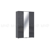 Шкаф 3-х. дв. арт.24.187.10 фасад МДФ софт графит/каркас ЛДСП графит 1500х524хh2238мм Оливия