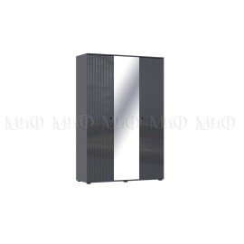 Шкаф 3-х. дв. арт.24.187.10 фасад МДФ софт графит/каркас ЛДСП графит 1500х524хh2238мм Оливия