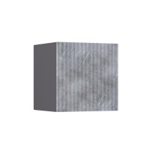 Полка навесная арт.24.187.13 фасад МДФ мрамор глянец/каркас ЛДСП графит 400х400хh346мм 