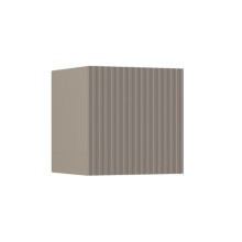 Полка навесная арт.24.187.13 фасад МДФ шарли мокко/каркас ЛДСП глиняный серый 400х400хh346мм 