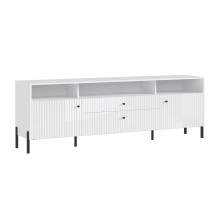 Тумба под ТВ арт.24.187.25 фасад МДФ белый глянец/каркас ЛДСП белый 2000х426хh668мм  