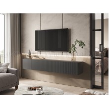 Тумба под ТВ арт.24.84 фасад МДФ графит софт/каркас ЛДСП графит 2000х346хh330мм  