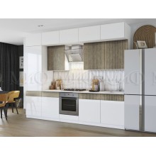 Модульный кух.гарнитур арт.24.187.37 фасад МДФ белый глянец/голдэе пэлас/каркас ЛДСП белый  Стоимость кухни от 40 000 до 130 000 руб (индивидуально комплектуется по размерам заказчика)