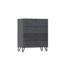 Комод арт.24.187.9 фасад МДФ софт графит/каркас ЛДСП графит 850х446хh1018мм 