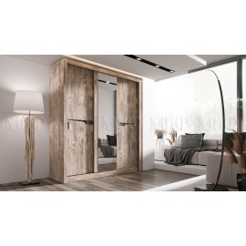 Шкаф-купе 3-х. дв. арт.24.188.8 фасад ЛДСП дуб юкон/бетон темный/каркас ЛДСП дуб юкон 2000х616хh2200мм Ривьера