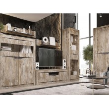 Гостиная арт.24.188.11 фасад ЛДСП дуб юкон/бетон темный/каркас ЛДСП дуб юкон 3282х450хh2200мм