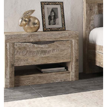 Тумба прикроватная арт.24.188.4 фасад ЛДСП дуб юкон/бетон темный/каркас ЛДСП дуб юкон 600х394хh450мм 