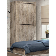 Шкаф 2-х. дв. арт.24.188.6 фасад ЛДСП дуб юкон/бетон темный/каркас ЛДСП дуб юкон 1140х538хh2200мм 