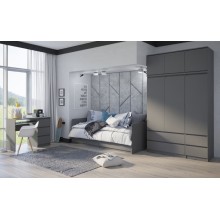 Модульная детская арт.24.191.40 фасад ЛДСП графит/каркас ЛДСП графит