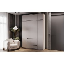 Шкаф 4-х. дв. арт.24.191.16.1 фасад ЛДСП кашемир/каркас ЛДСП кашемир 1602х514хh2480мм (шкаф+антресоль) Челси