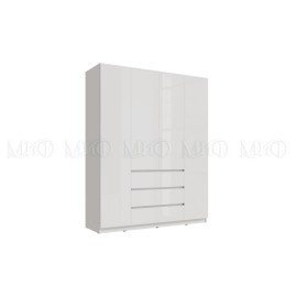 Шкаф 4-х. дв. арт.24.191.16 фасад ЛДСП белый глянец/каркас ЛДСП белый 1602х514хh2022мм Челси