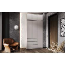 Шкаф 3-х. дв. арт.24.191.15.1 фасад ЛДСП канемир/каркас ЛДСП кашемир 1202х514хh2480мм (шкаф+антресоль) Челси