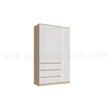 Шкаф 3-х. дв. арт.24.191.15 фасад ЛДСП белый глянец/каркас ЛДСП сонома 1202х514хh2022мм Челси