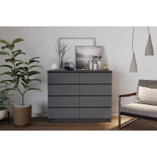 Комод арт.24.191.24 фасад ЛДСП графит/каркас ЛДСП графит 1202х450хh995мм