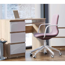 Стол письменный арт.24.191.11 фасад ЛДСП белый глянец холодный/каркас ЛДСП сонома 1002х524хh768мм