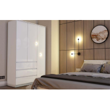 Модульная спальня арт.24.191.36 фасад ЛДСП белый глянец/каркас ЛДСП белый, доп.цвет: фасад ЛДСП белый глянец/каркас ЛДСП сонома