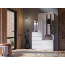 Прихожая арт.24.191.18 фасад ЛДСП белый глянец/каркас ЛДСП белый 1200х378хh2000мм универсальная сборка