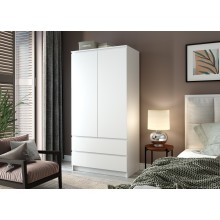 Шкаф 2-х. дв. арт.24.191.14 фасад ЛДСП белый глянец/каркас ЛДСП белый 902х514хh1796мм