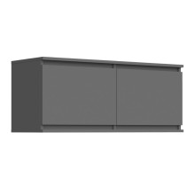 Полка навесная (антресоль малая) арт.24.191.2 каркас и фасад ЛДСП графит 1002х354хh412мм