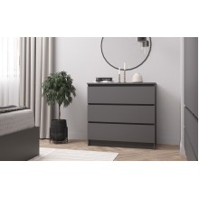 Комод арт.24.191.26 фасад ЛДСП графит/каркас ЛДСП графит 802х330хh768мм