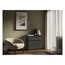 Комод арт.24.191.27 фасад ЛДСП графит/каркас ЛДСП графит 802х330хh768мм