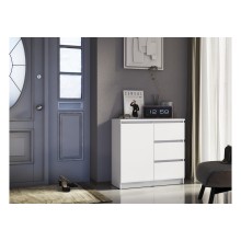 Комод арт.24.191.28 фасад ЛДСП белый глянец/каркас ЛДСП белый 802х330хh768мм