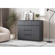 Комод арт.24.191.46 фасад ЛДСП графит/каркас ЛДСП графит 1200х450хh994мм