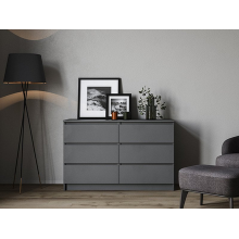 Комод арт.24.191.5 каркас и фасад ЛДСП графит 1200х450хh768мм