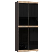 Шкаф 2-х. дв. арт.24.192.20 фасад МДФ сонома/каркас ЛДСП венге 916х542хh2150мм стекло "лакобель" ШК-001 исп.2