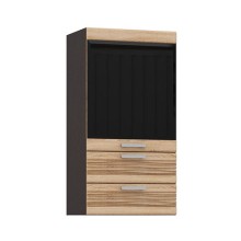 Полка навесная арт.24.192.6 фасад МДФ сонома/каркас ЛДСП венге 556х382хh1066мм АН-001