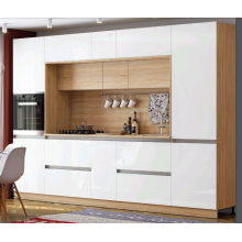 Кух.гарнитур 3.20м арт.24.196.4 фасад ЛДСП белый глянец/каркас ЛДСП дуб сонома, столешница сонома 