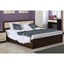 Кровать 2-сп. арт.24.20.1 (1400х2000) ЛДСП дуб беленый/венге 1435х2037хh800мм