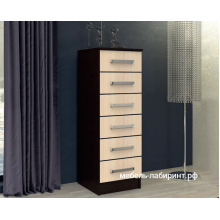 Комод арт.24.20.9 ЛДСП дуб беленый/венге 400х430хh1166мм