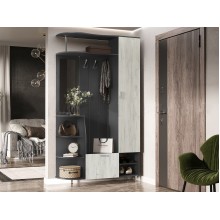 Прихожая арт.24.2 ЛДСП дуб крафт белый/графит 1200х364хh2150мм. (собирается на любую сторону)