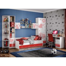 Модульная детская арт.24.201 фасад ЛДСП белый глянец фотопечать/каркас ЛДСП белый