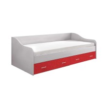 Кровать 1-сп. арт.24.201.2 (900х2000) фасад ЛДСП белый глянец фотопечать/каркас ЛДСП белый 2032х952хh650мм