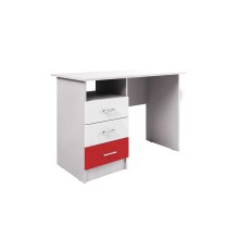 Стол письменный арт.24.201.6 фасад ЛДСП белый глянец фотопечать/каркас ЛДСП белый 1100х550хh750мм