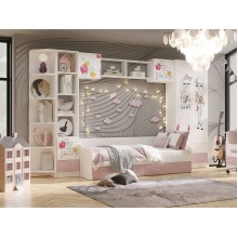 Модульная детская арт.24.202 фасад ЛДСП белый фотопечать/каркас ЛДСП белый