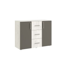 Комод арт.24.206.3 ЛДСП графит/дуб крафт белый 1202х446хh908мм