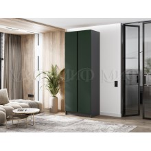 Шкаф 2-х. дв. арт.24.207.1 фасад ЛДСП изумрудный/каркас ЛДСП графит 800х506хh2236мм вставка графит