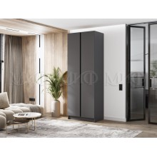 Шкаф 2-х. дв. арт.24.207.1 фасад ЛДСП графит/каркас ЛДСП графит 800х506хh2236мм вставка графит