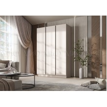 Шкаф 3-х. дв. арт.24.207.8 фасад ЛДСП кашемир/каркас ЛДСП кашемир 1500х506хh2236мм вставка графит Кельвин