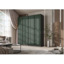 Шкаф 4-х. дв. арт.24.207.7 фасад ЛДСП изумрудный/каркас ЛДСП графит 2000х506хh2236мм вставка графит Кельвин