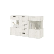 Комод арт.24.21.1 ЛДСП дуб крафт белый 1500х442хh920мм (+подсветка 3000 руб по желанию)