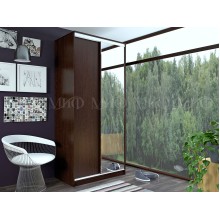 Шкаф-купе 2-х. дв. арт.24.24 фасад ЛДСП венге/каркас ЛДСп венге 1000х600хh2200мм. Альянс