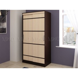 Шкаф-купе 2-х. дв. арт.24.25.3 ЛДСП дуб беленый/венге 1140х604хh2216мм