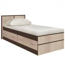 Кровать 1-сп. арт.24.25.7 (900х2000) ЛДСП дуб беленый/венге 1050х2032хh860мм